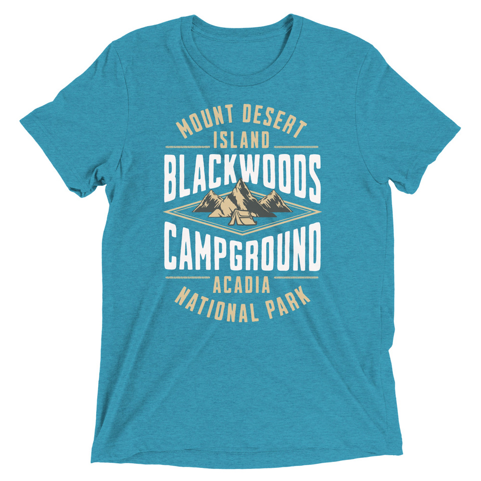 Blackwoods Campground - Mountain Adventure Unisex Tri-Blend T-Shirt
