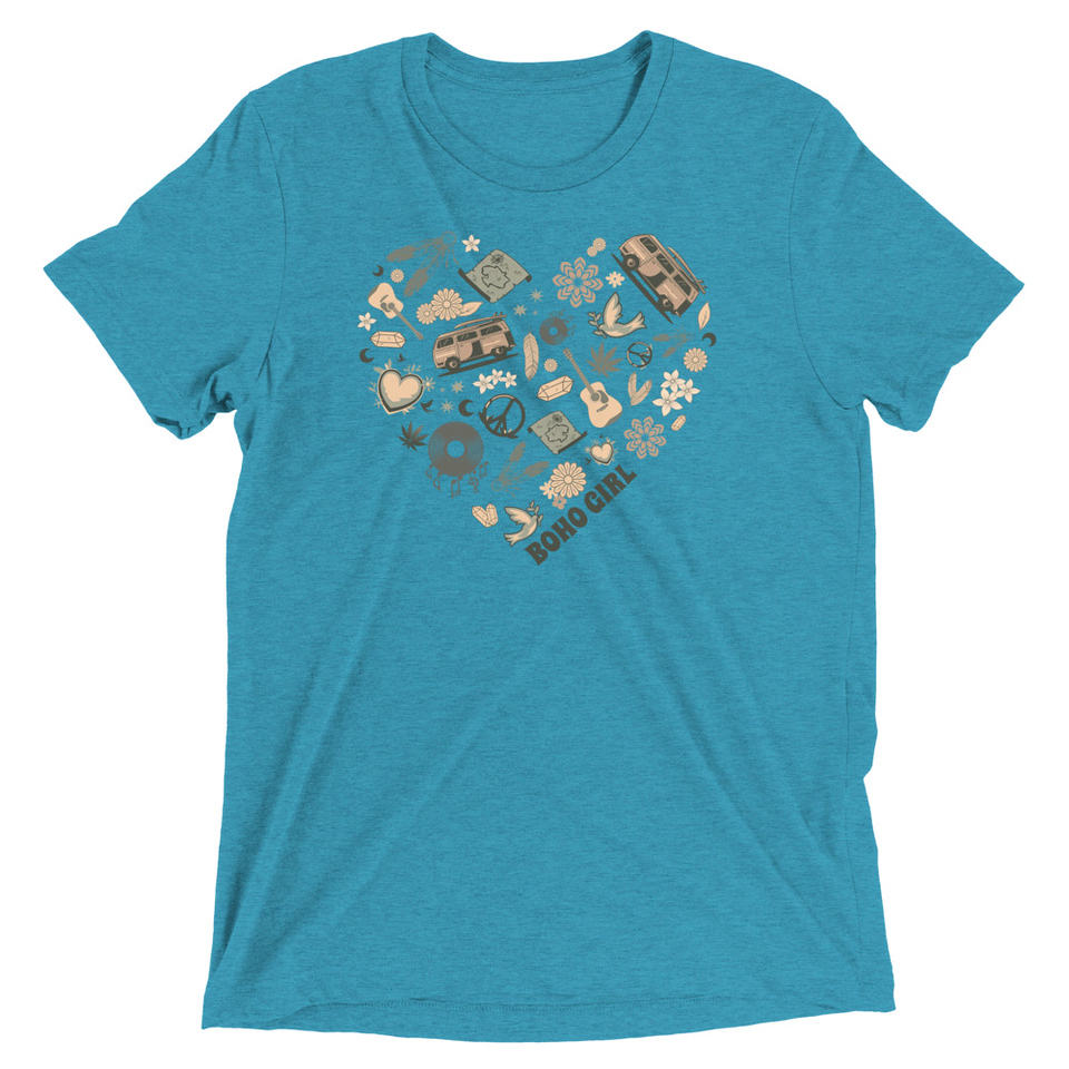 Boho Girl Poster Unisex Tri-Blend T-Shirt
