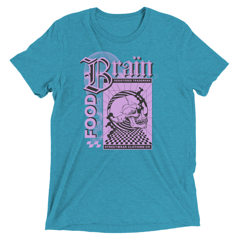 Brain Food - Y2K Skull Streetwear Unisex Tri-Blend T-Shirt
