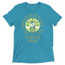 Breathe in peace, exhale chaos Unisex Tri-Blend T-Shirt