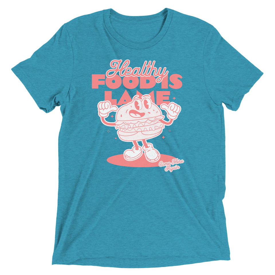 Burger Mascot Unisex Tri-Blend T-Shirt