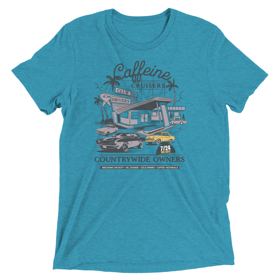Caffeine Cruisers Unisex Tri-Blend T-Shirt