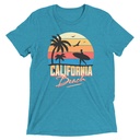California Beach - Retro Surf Unisex Tri-Blend T-Shirt