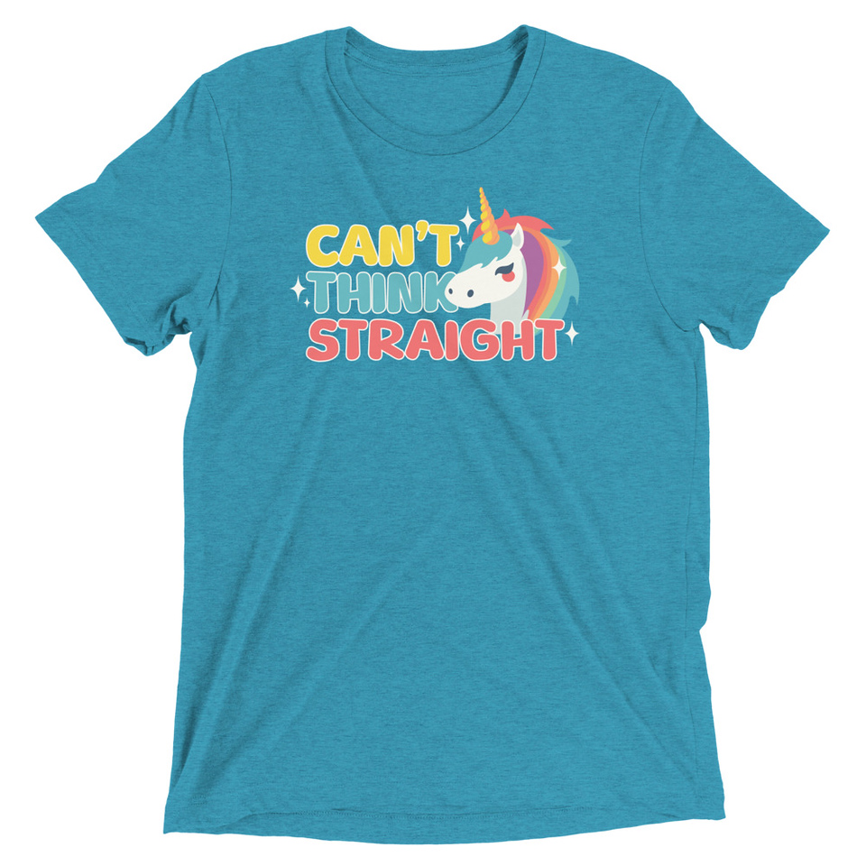 Can't Think Straight (2) Unisex Tri-Blend T-Shirt