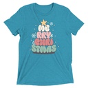 Cartoony Christmas Tree Unisex Tri-Blend T-Shirt