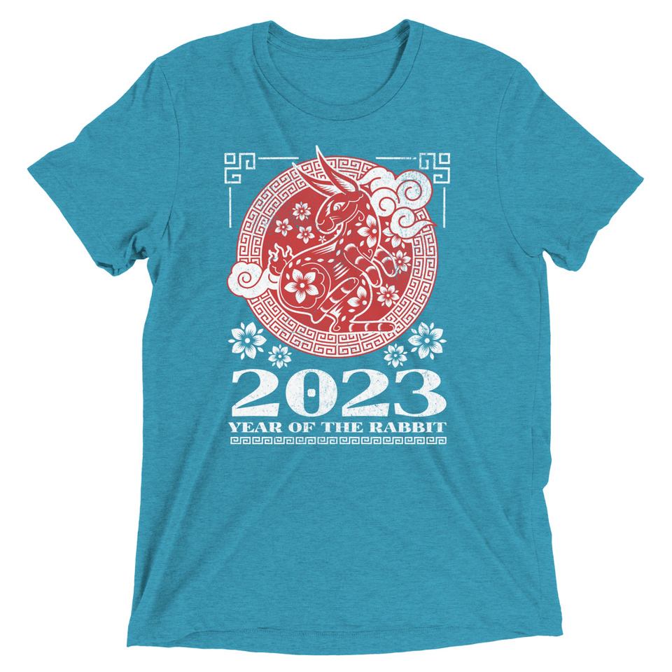 Chinese Lunar Year - Rabbit Unisex Tri-Blend T-Shirt