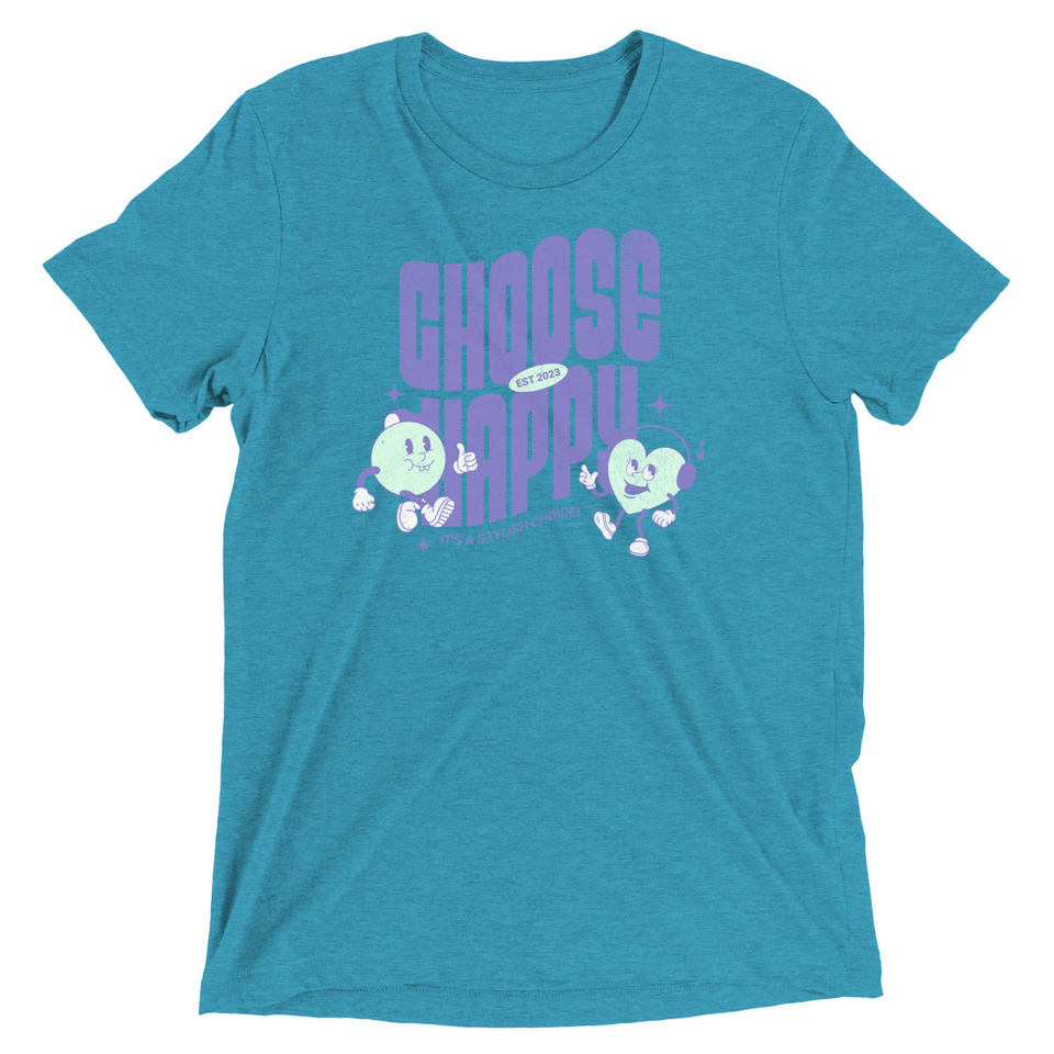 Choose Happy (2) Unisex Tri-Blend T-Shirt