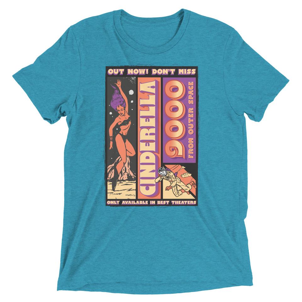 Cinderella 9000 - Retro Astronaut Unisex Tri-Blend T-Shirt