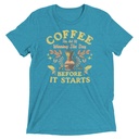 Coffee, The art of Winning The Day Unisex Tri-Blend T-Shirt