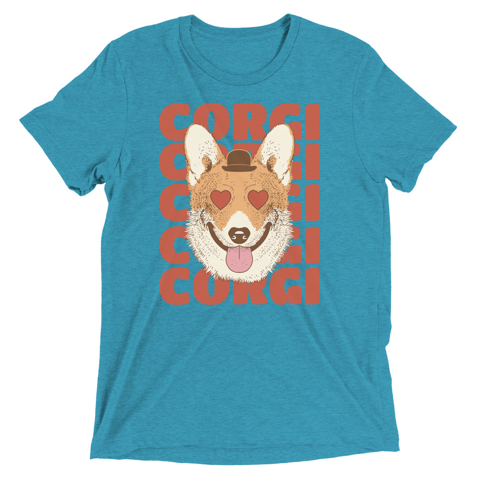 Corgi Loves - Cute Dog Unisex Tri-Blend T-Shirt