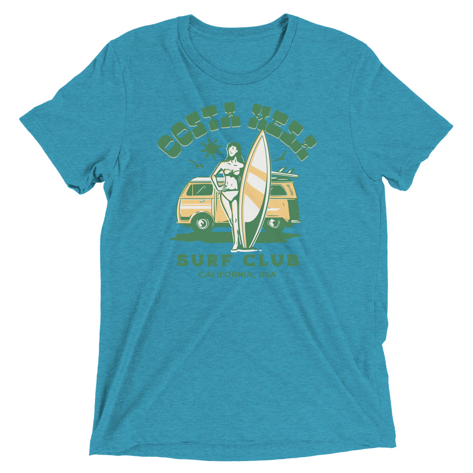 Costa Mesa Surf Club - Campervan Unisex Tri-Blend T-Shirt