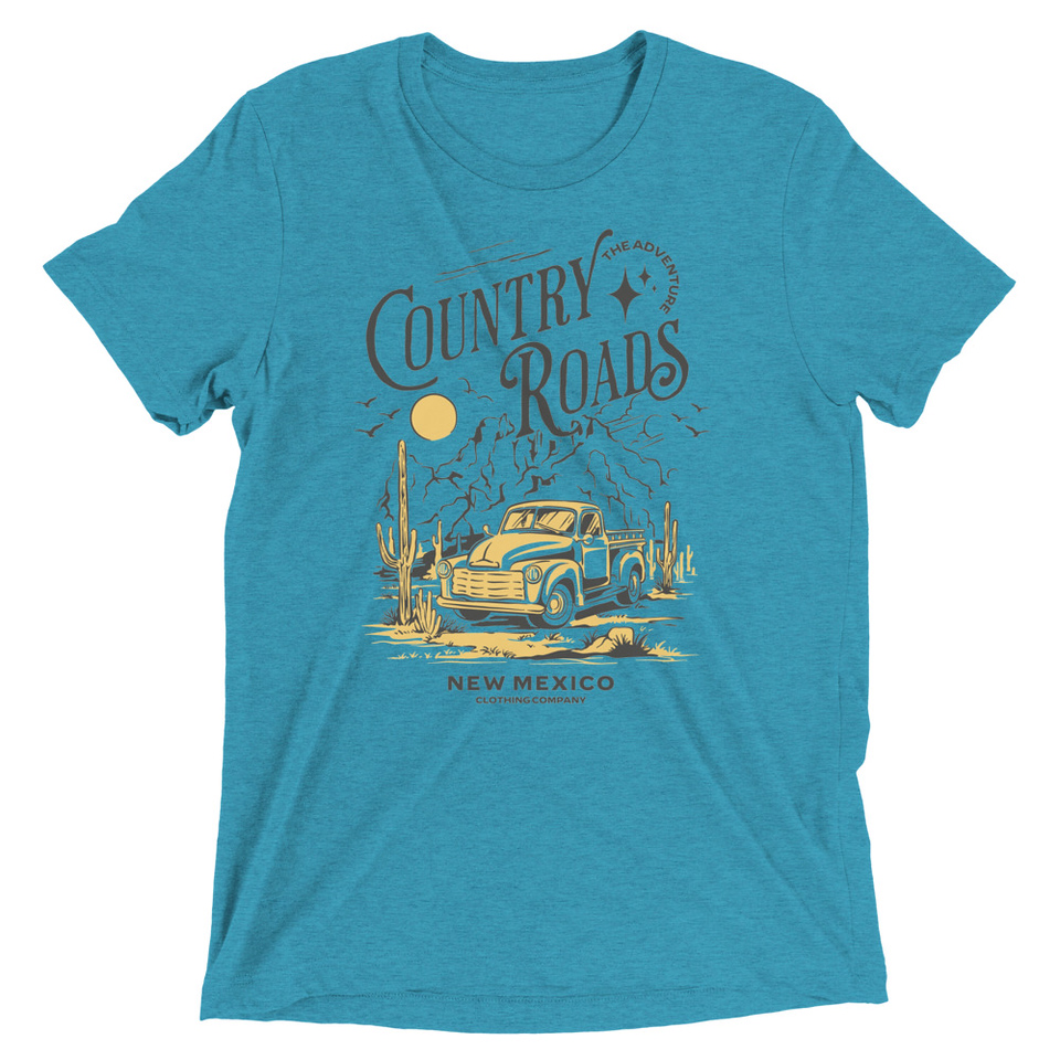Country Roads - Wild West Unisex Tri-Blend T-Shirt