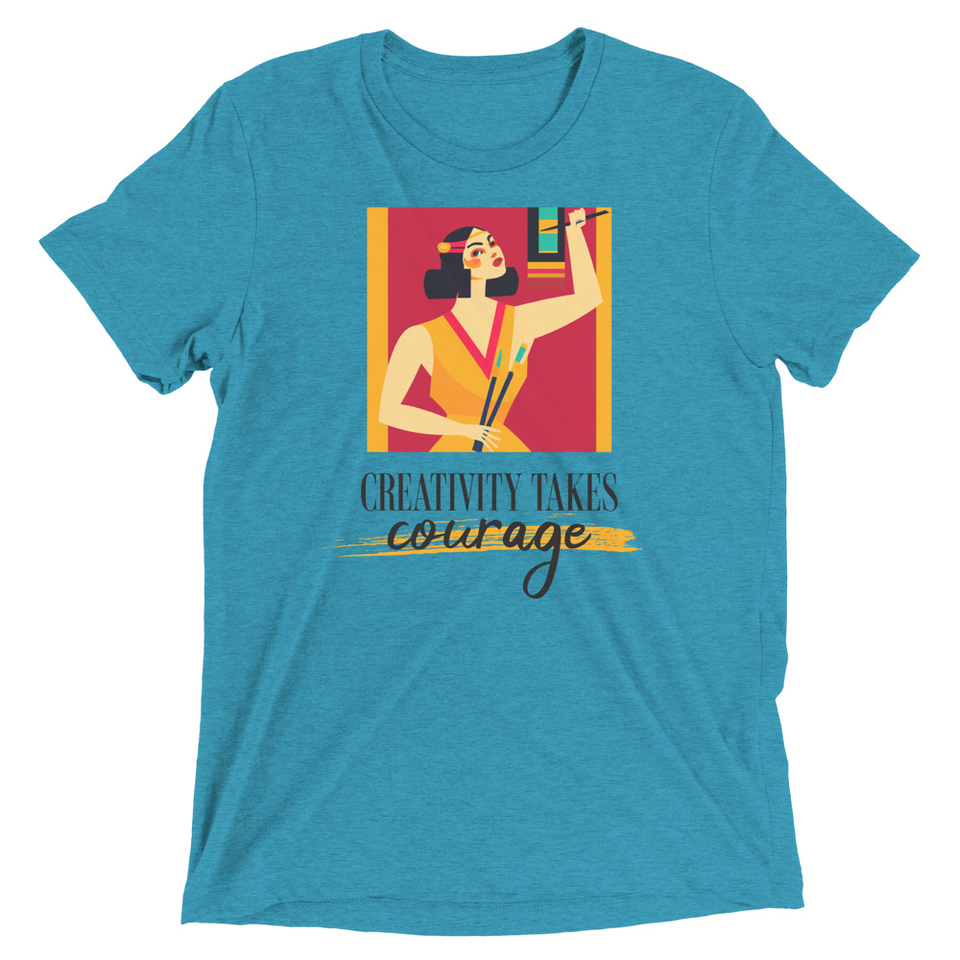 Creativity Takes Courage Unisex Tri-Blend T-Shirt