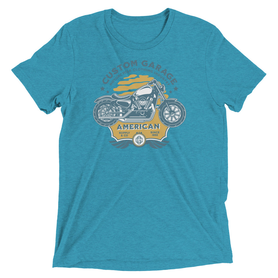 Custom Garage - Motorcycle Unisex Tri-Blend T-Shirt