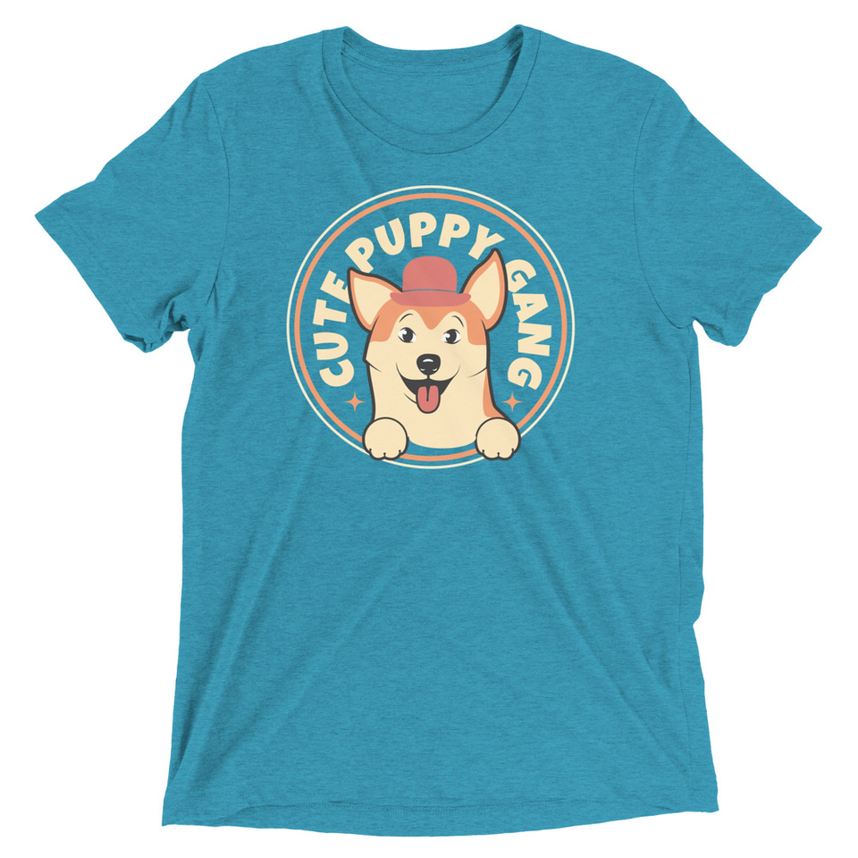 Cute Puppy Gang - Corgi Unisex Tri-Blend T-Shirt