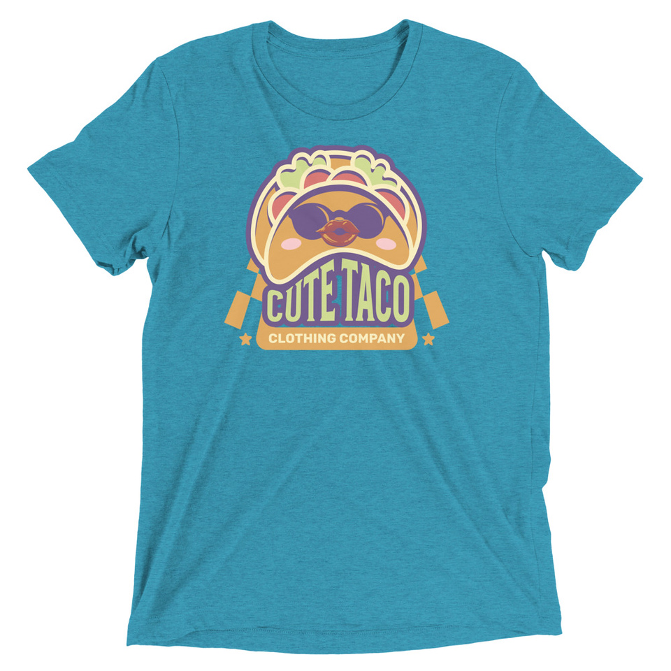 Cute Taco - Colorful Mexican Tortilla Unisex Tri-Blend T-Shirt