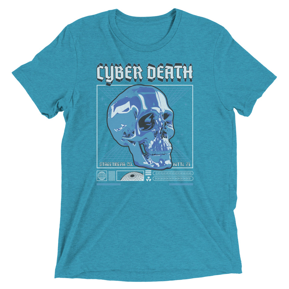 Cyber Death - Skull Unisex Tri-Blend T-Shirt