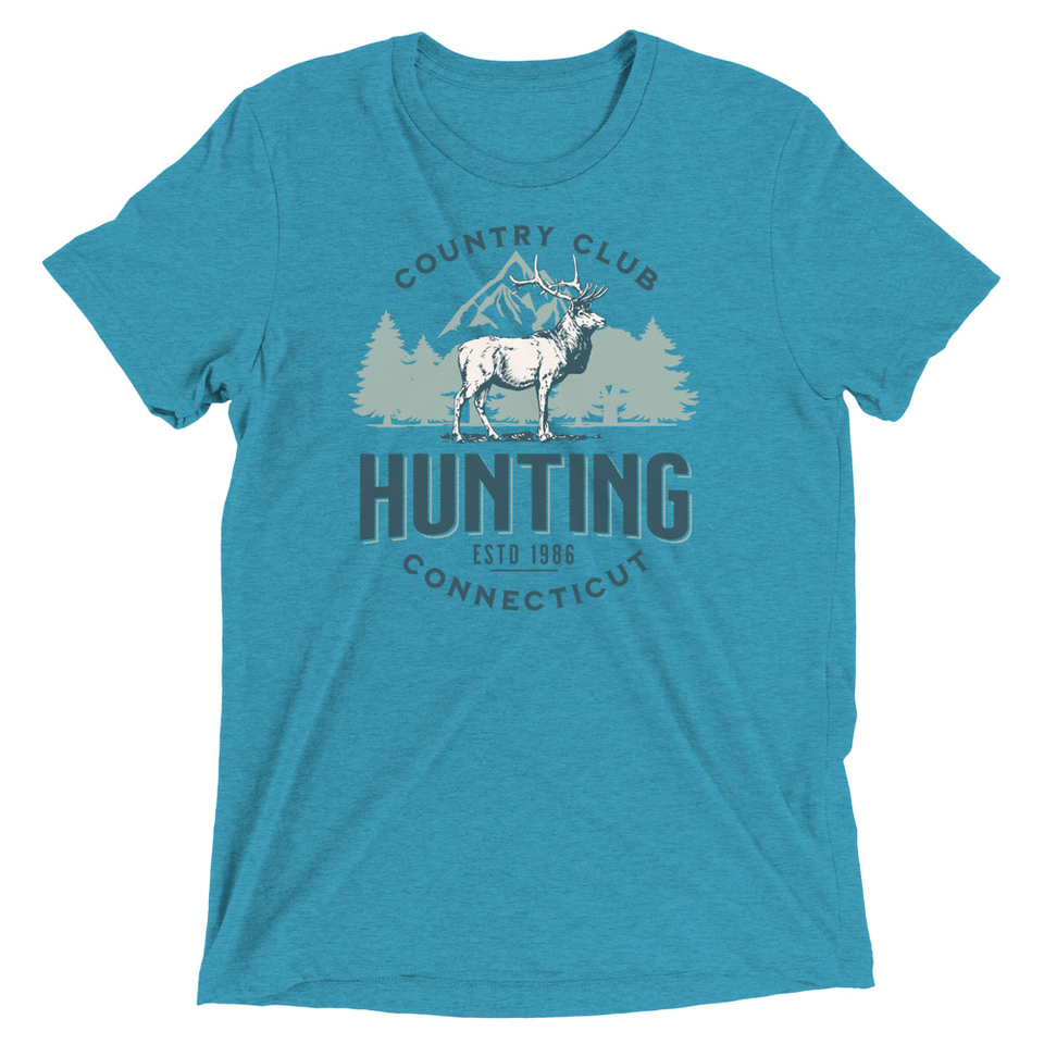 Deer Hunting Country Club  Unisex Tri-Blend T-Shirt