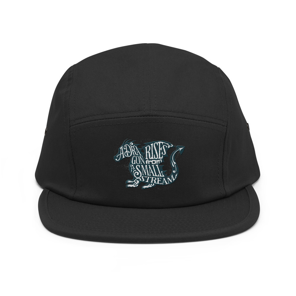 A Dragon Rises - Typographic Lettering 5 Panel Cap