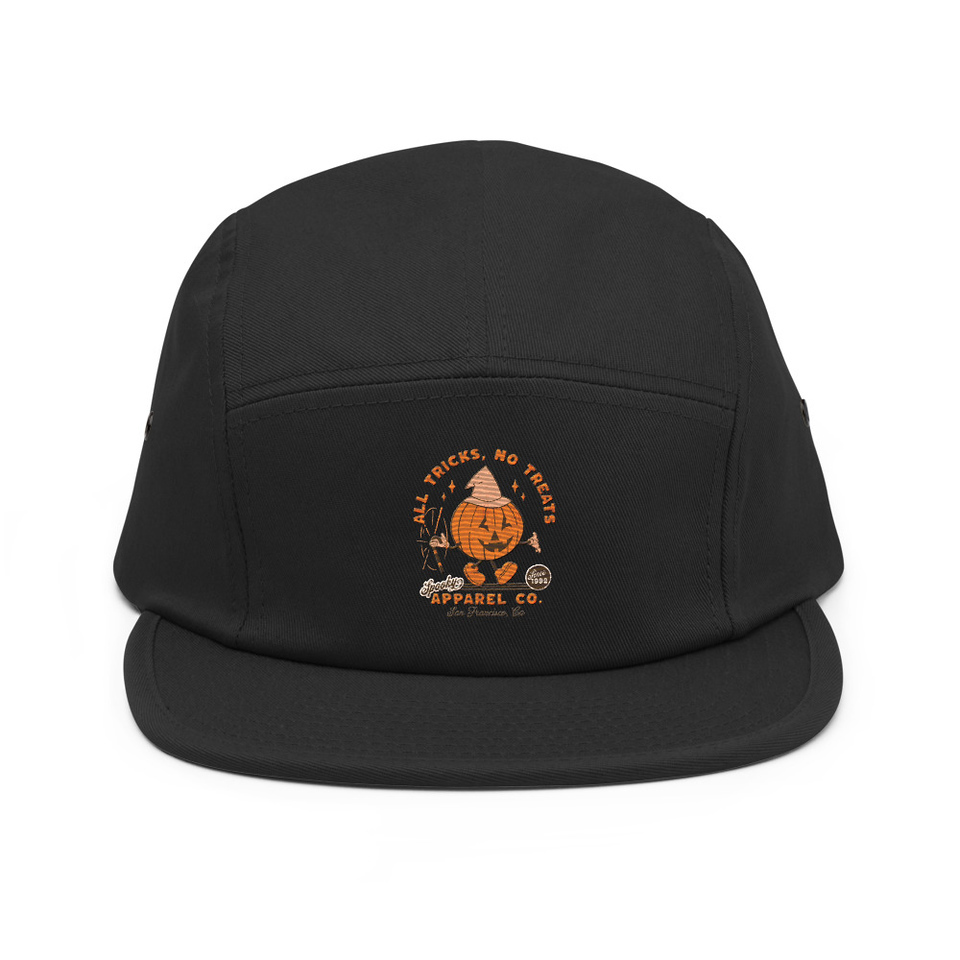 All Tricks No Treats - Pumpkin Mascot 5 Panel Cap