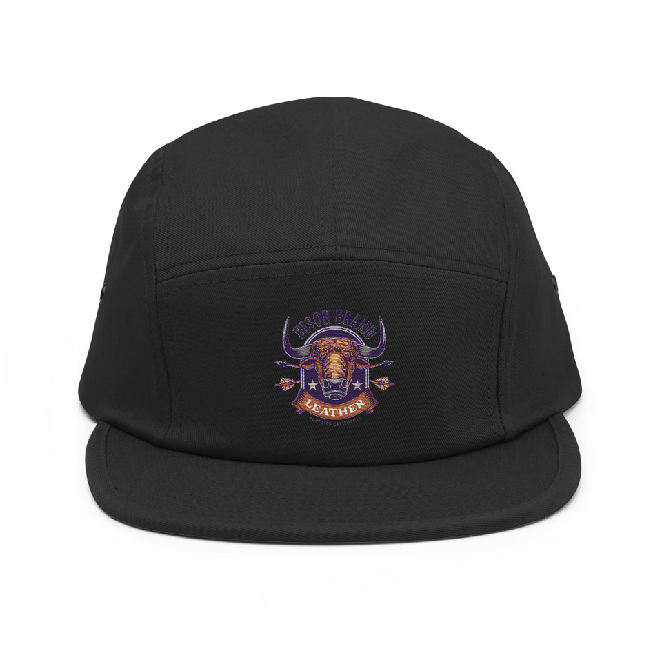 Bison Brand Leather - Animal 5 Panel Cap