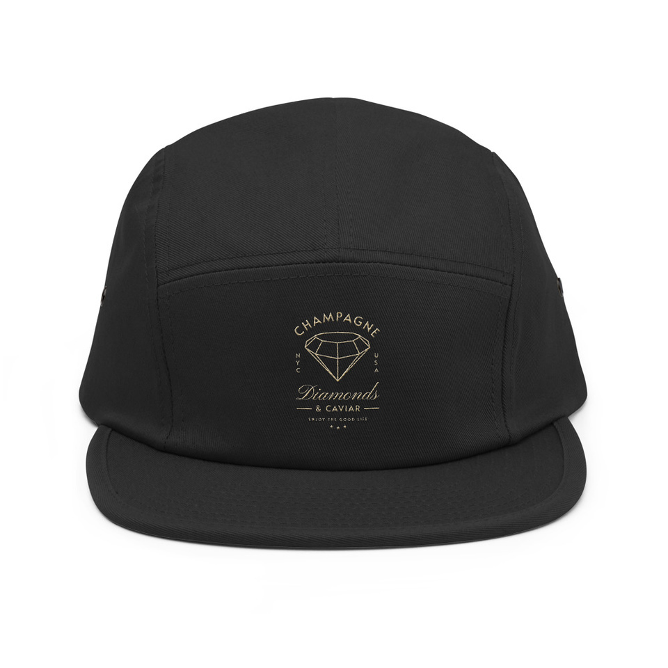 Black Diamonds - Elegant 5 Panel Cap