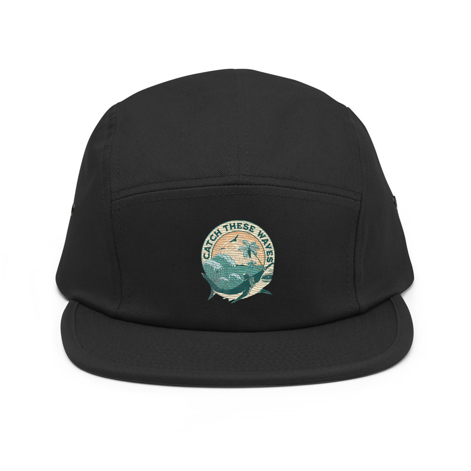 Catch These Waves Shark  5 Panel Cap