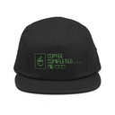 Coffee Completes Me - Neon Heart 5 Panel Cap