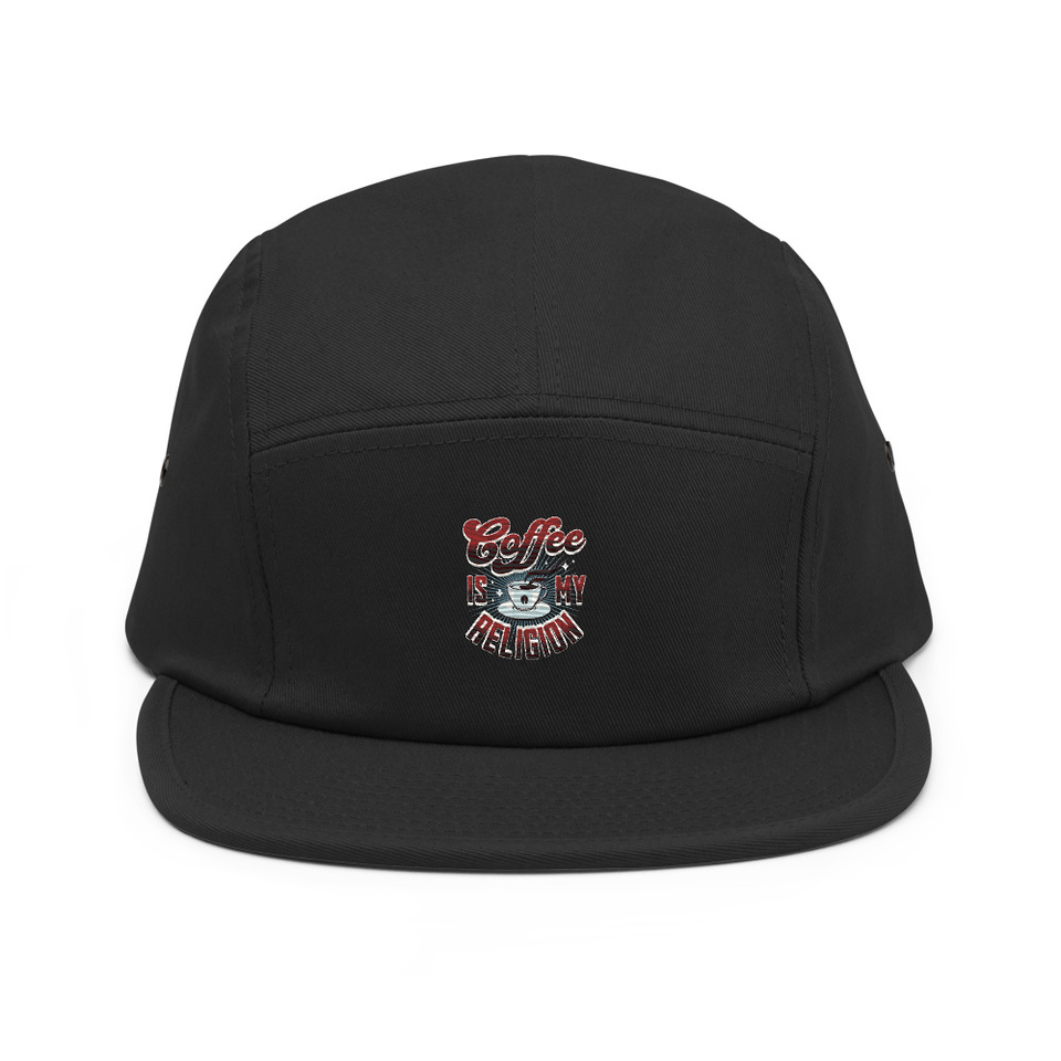 Coffee is my Religion - Funny 5 Panel Cap