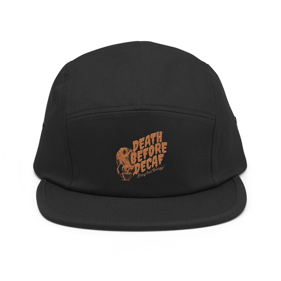 Death Before Decaf - Coffee 5 Panel Cap