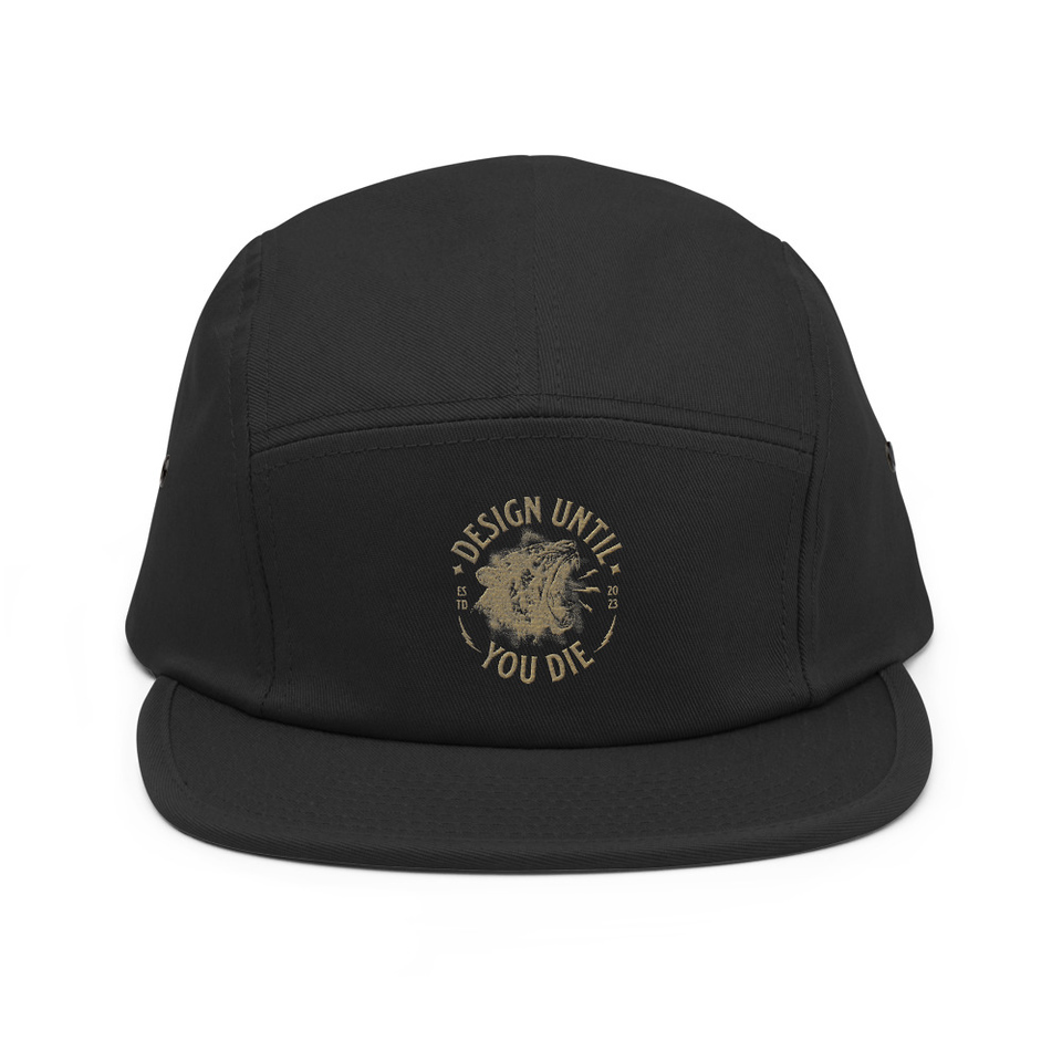 DESIGN UNTIL YOU DIE 5 Panel Cap