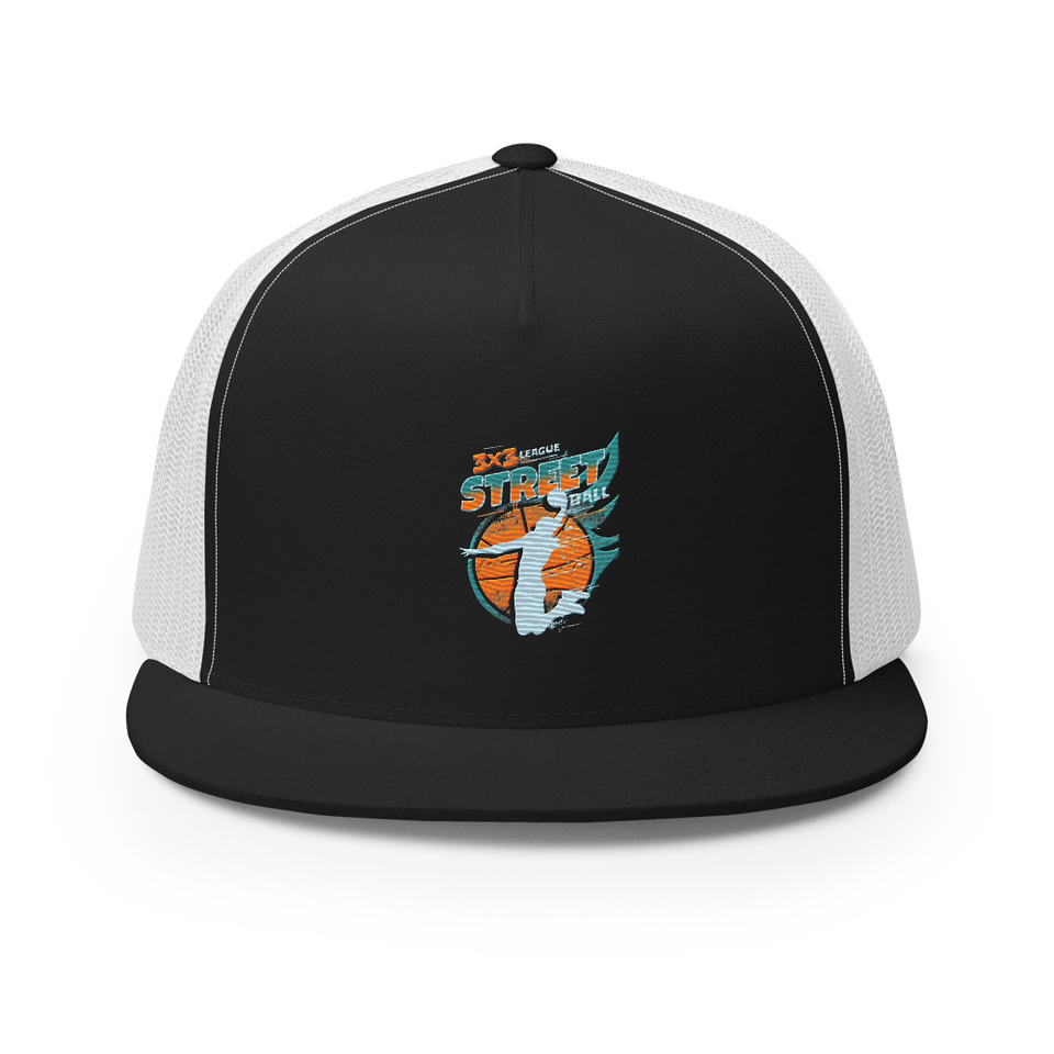 3x3 Basketball League 5 Panel Trucker Cap
