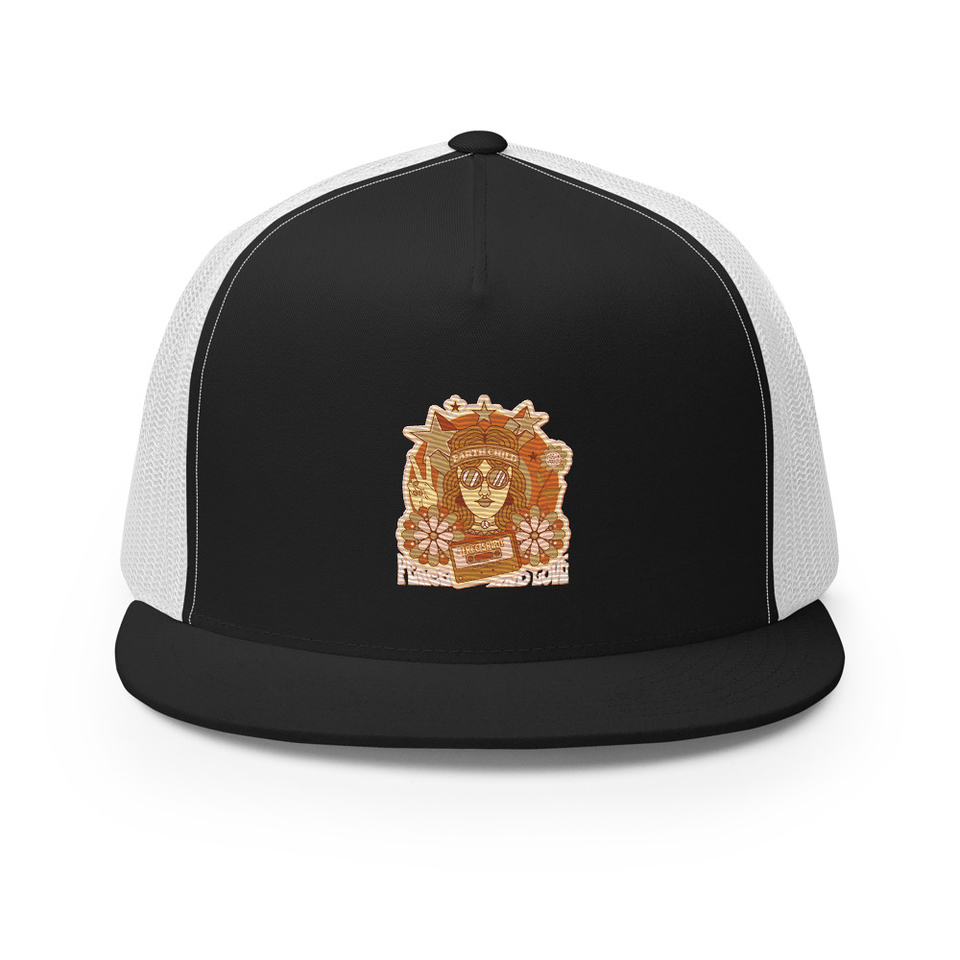 60s tee design 5 Panel Trucker Cap