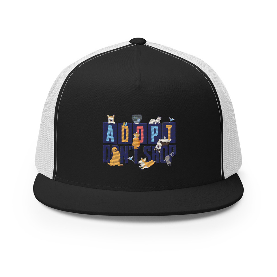 Adopt a Pet - Cute Animal 5 Panel Trucker Cap