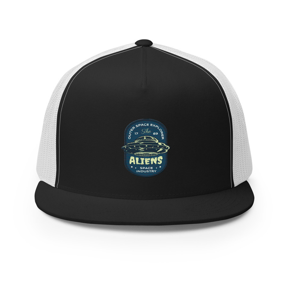 Aliens Outer Space Explorer - UFO 5 Panel Trucker Cap
