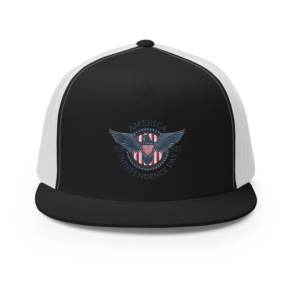 American Eagle Badge 5 Panel Trucker Cap