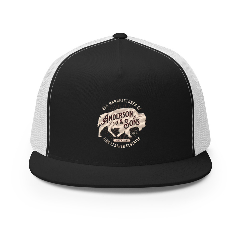Anderson & Sons Leather Clothing - Buffalo 5 Panel Trucker Cap