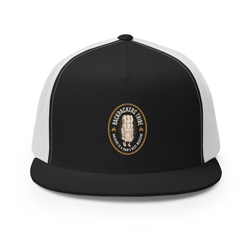 Backpackers Tribe - Adventure Badge 5 Panel Trucker Cap