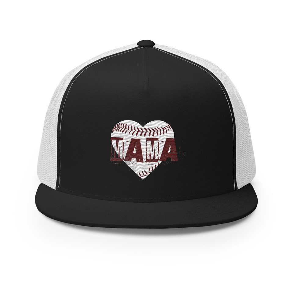 Baseball MAMA 5 Panel Trucker Cap