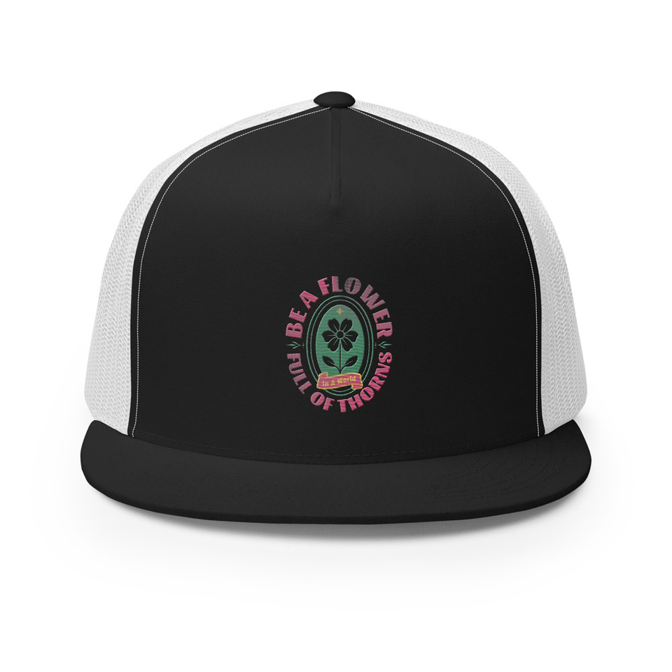 Be A Flower  5 Panel Trucker Cap