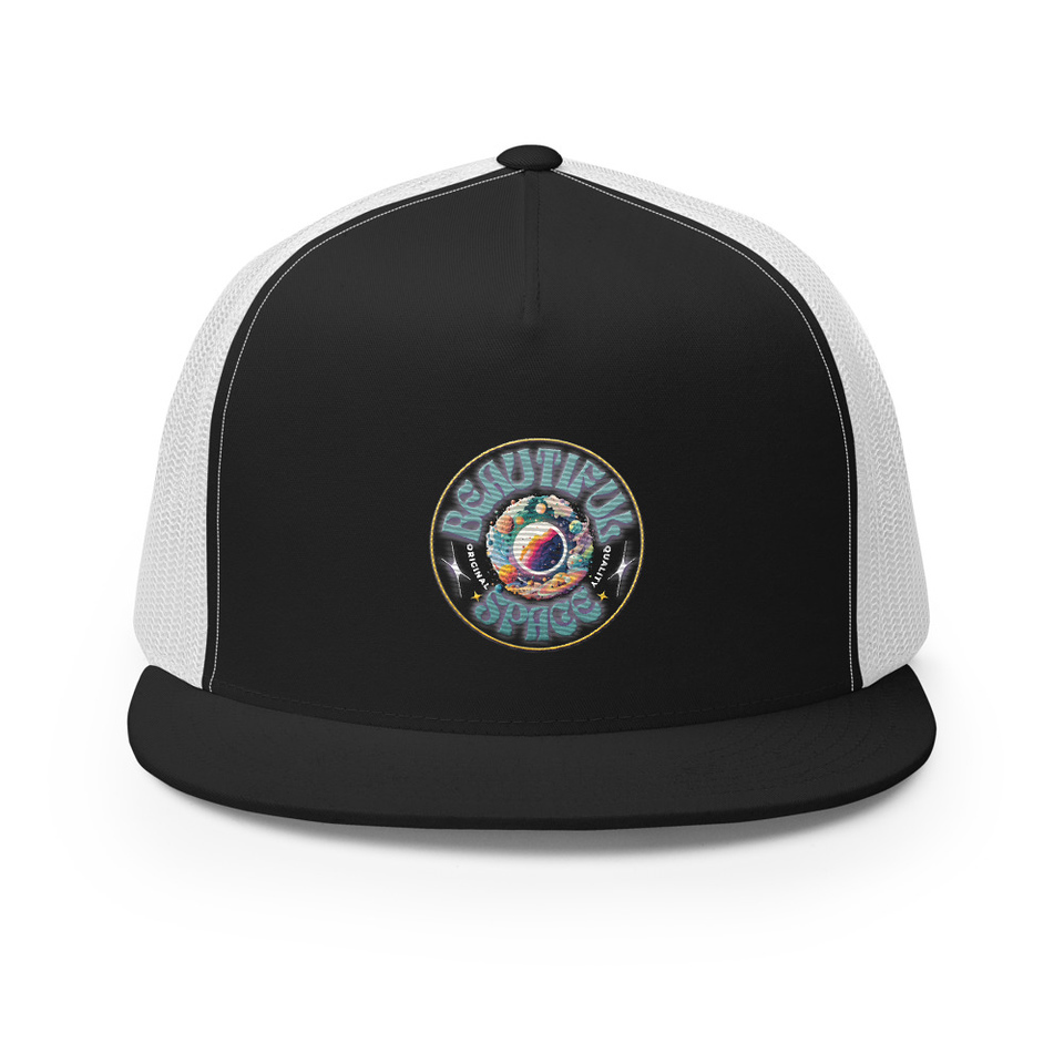 Beautiful Space 5 Panel Trucker Cap