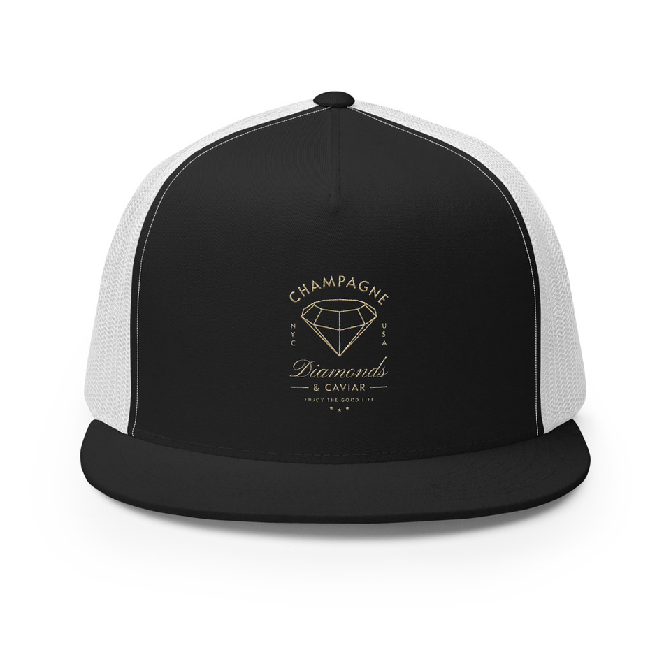 Black Diamonds - Elegant 5 Panel Trucker Cap
