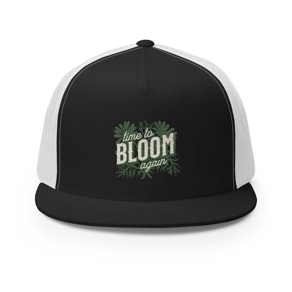 Bloom Again 5 Panel Trucker Cap