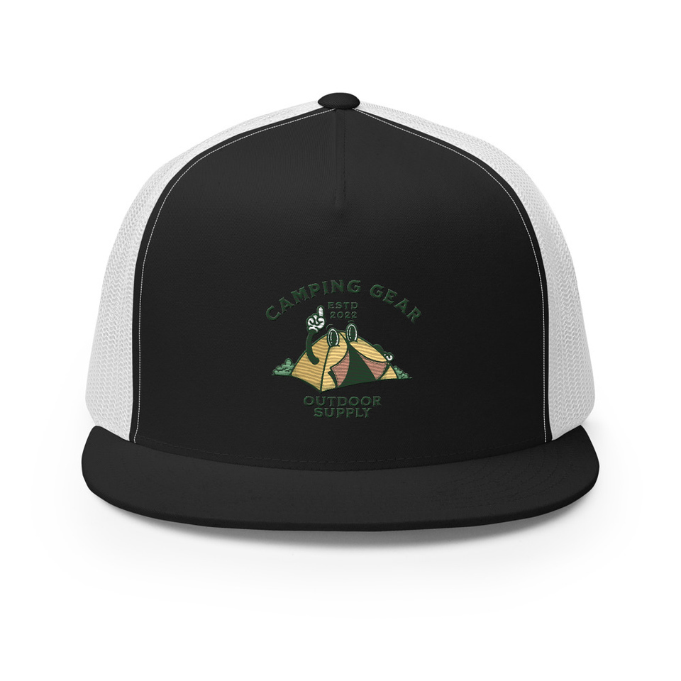 Camping Gear 5 Panel Trucker Cap