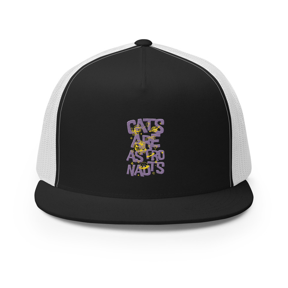 Cats are Astronauts 5 Panel Trucker Cap