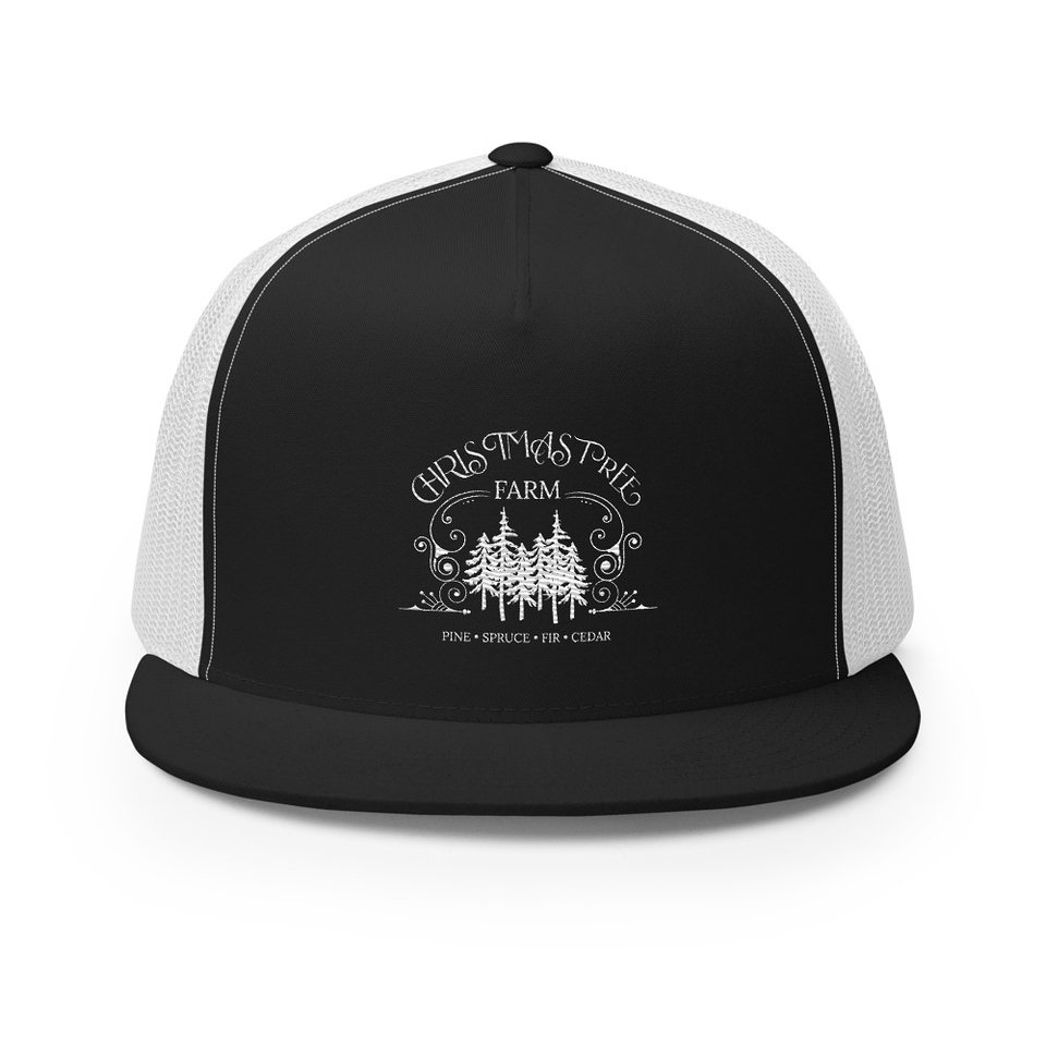 Christmas Tree Farm 5 Panel Trucker Cap