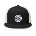 Colorful Fun Retro Style Coffee Quote 5 Panel Trucker Cap