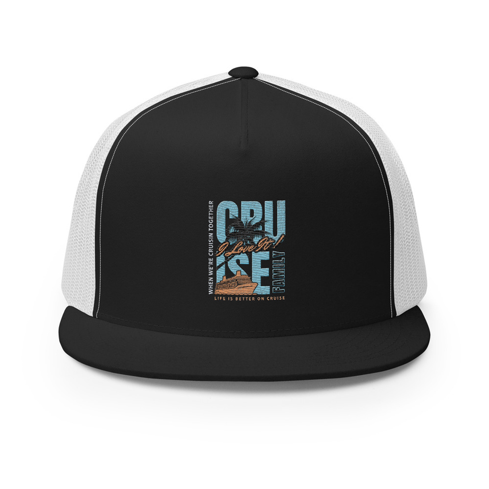 Cruise Ship 5 Panel Trucker Cap