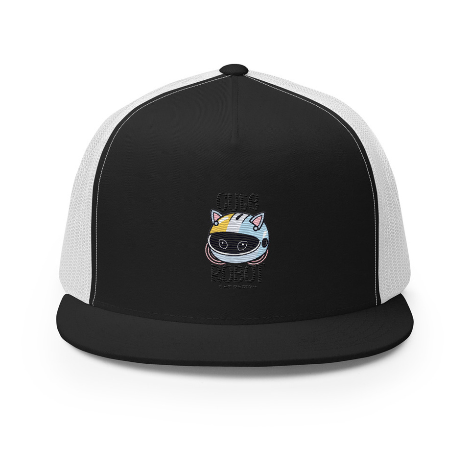 Cute Cat - AI 5 Panel Trucker Cap