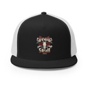 Death Skull - Flower 5 Panel Trucker Cap